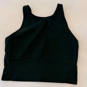 Lululemon Align High Neck Cropped Tank in Dark Green